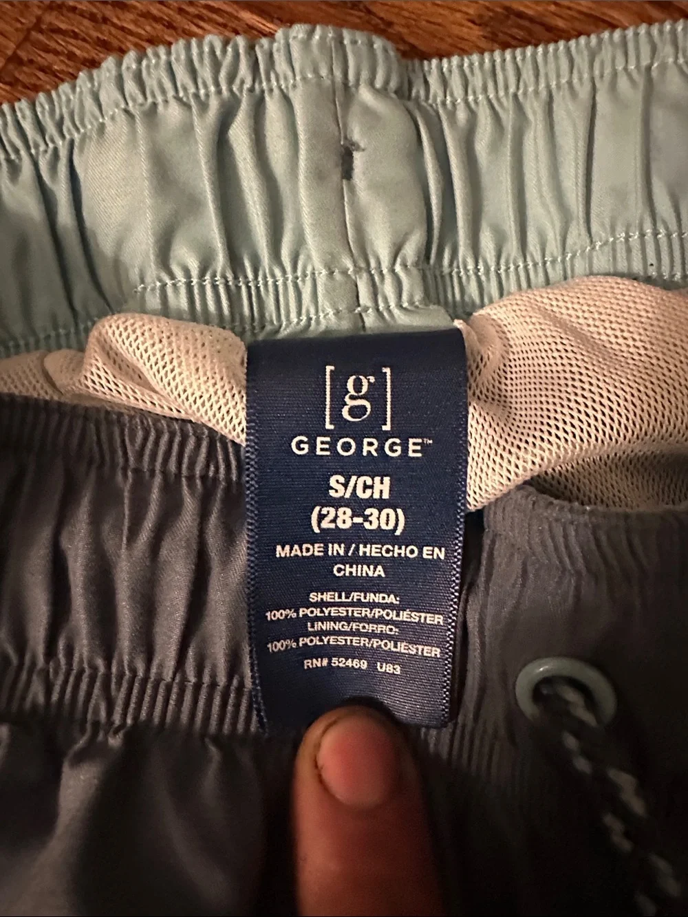 George Two-Tone Gray and Light Gray Swim Trunks